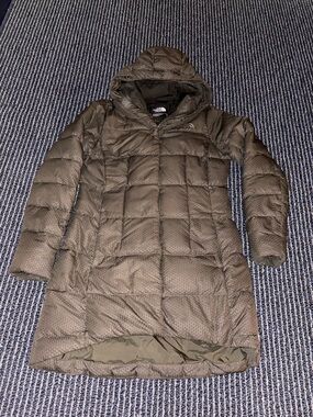 Women’s Small The North Face Hey Mama Goose Down Parka Puffy Coat Olive Green